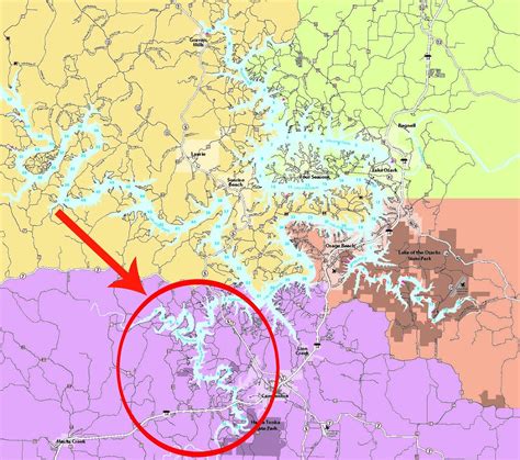 Lake Ozarks Mile Marker Map